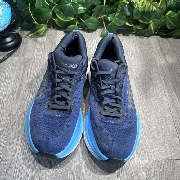HOKA One One Bondi 8 Shoes Mens Size 9.5 D Blue Outer Space All Aboard Running main image 9